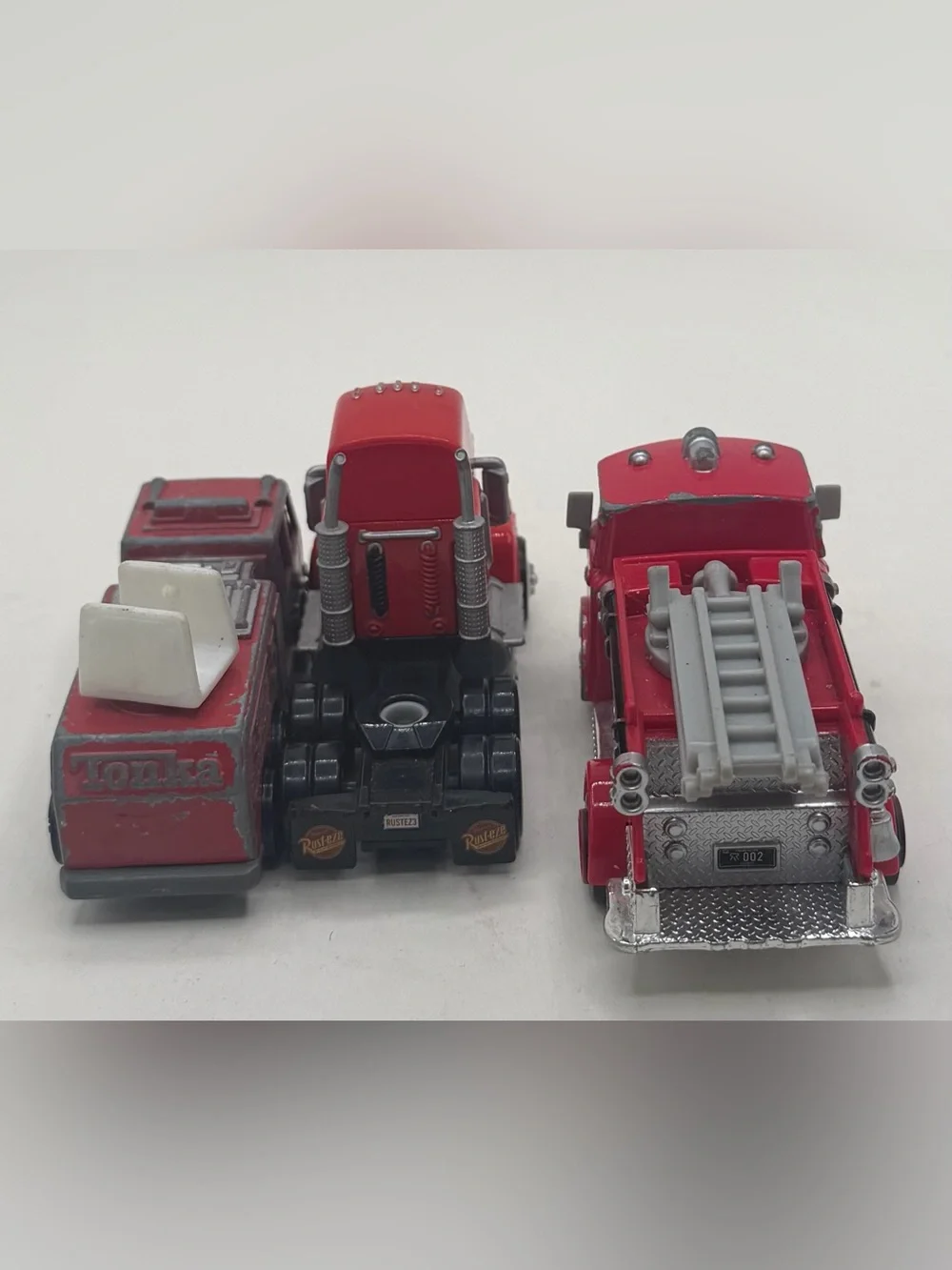 Disney Cars Mack Truck, Fire Truck Action Drivers, & 1992 TONKA Steel Fire Truck